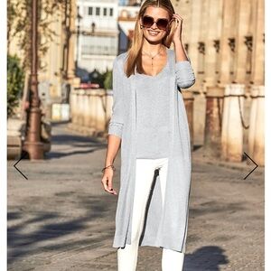 Glittery Sparkly ✨Michael Kors silver grey Cardigan sweater ✨